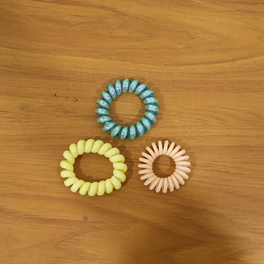 Premium Mix Color Telephone Wire Hair Band (1 Pc)