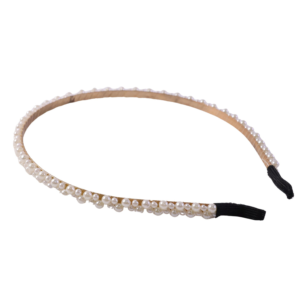 Double Layer Pearl Hairband Stylish Headband For Girls (1 Pc)