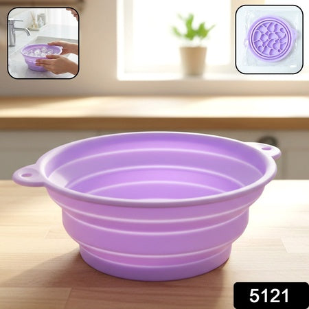 Multipurpose Folding Silicone Facial Ice Bath Bowl