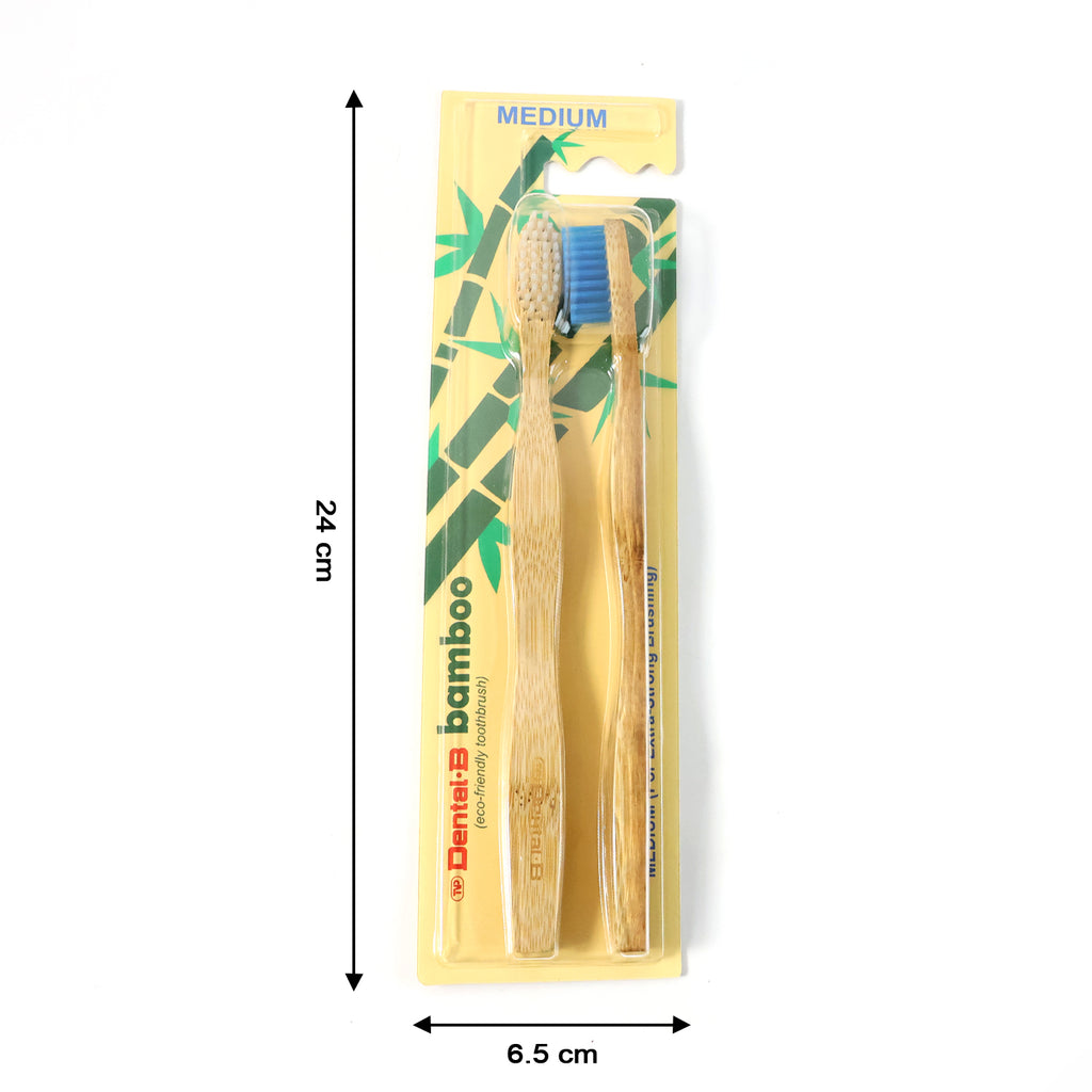 Eco-friendly Bamboo Toothbrush Twin Pack (12 Packets  24 Pieces)